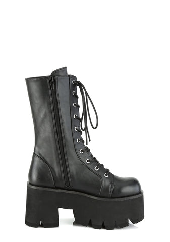 Ashes-105 Platform Mid-Calf Boots