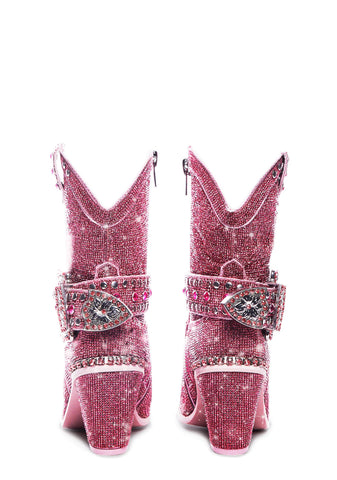 Sheriff Shine Cowboy Boots - Pink