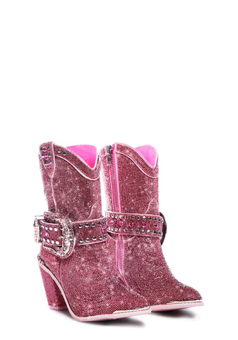 Sheriff Shine Cowboy Boots - Pink