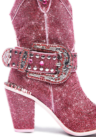 Sheriff Shine Cowboy Boots - Pink