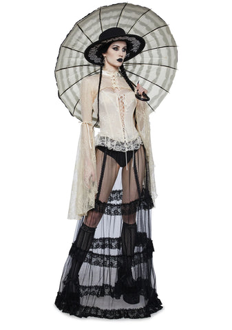 Ivory Dusk Before Dawn Lace Shrug