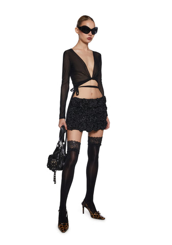 Noir Dirty Rich Wrap Top