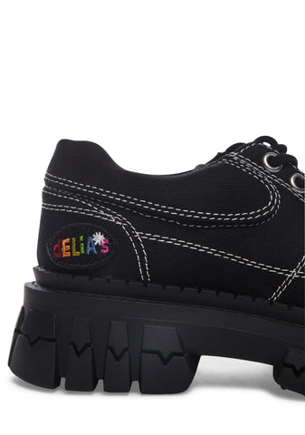 Teen Craft Oxford Shoes - Blk/Wht