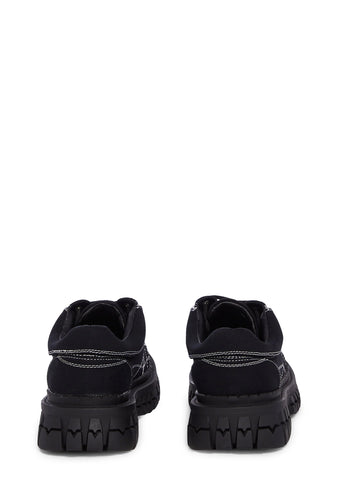 Teen Craft Oxford Shoes - Blk/Wht