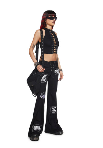 Immortal Revolution Lace Up Top