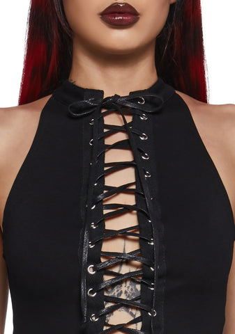 Immortal Revolution Lace Up Top