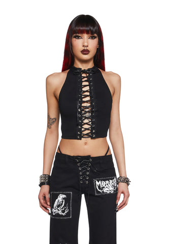 Immortal Revolution Lace Up Top