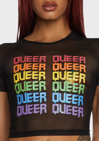 Queer Pride Mesh Top