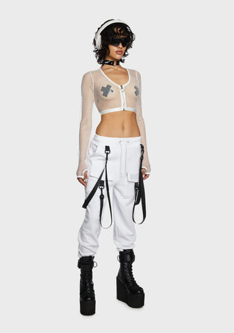 Angelic Tempo Fishnet Crop Top