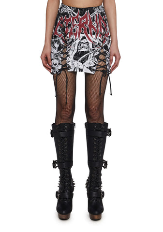Eternal Damnation Graphic Skirt