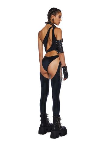 Onyx Prism Moonwalk Cut-Out Catsuit
