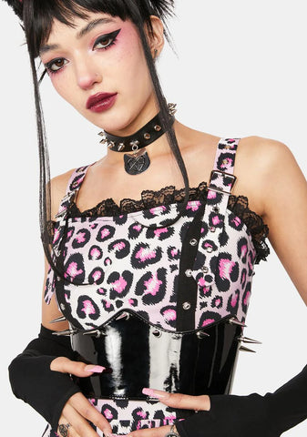 Danger Ahead Spiked Waist Belt