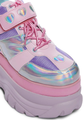 Fairywalker Platform Sneakers - Holographic