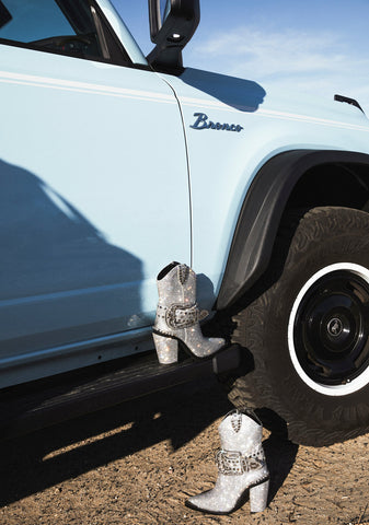 Sheriff Shine Cowboy Boots - Silver