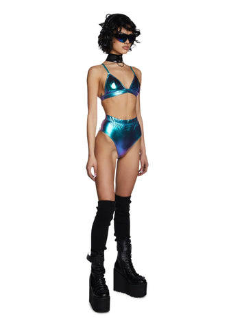Cosmic Ace Metallic Bra Top