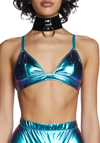 Cosmic Ace Metallic Bra Top