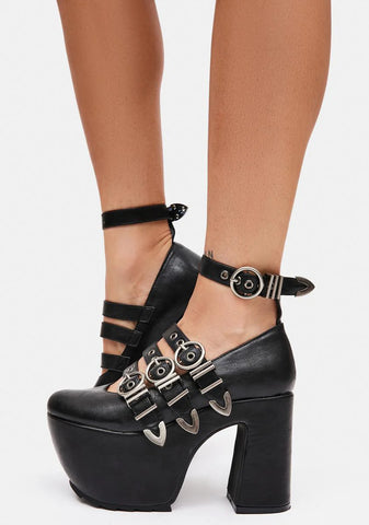 Stone Cold Platform Mary Janes