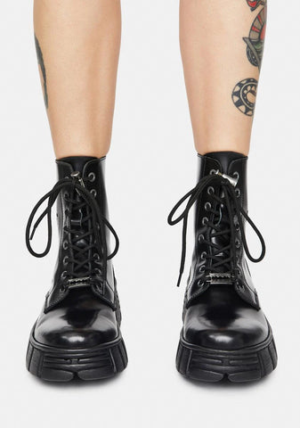 Leather Combat Boots