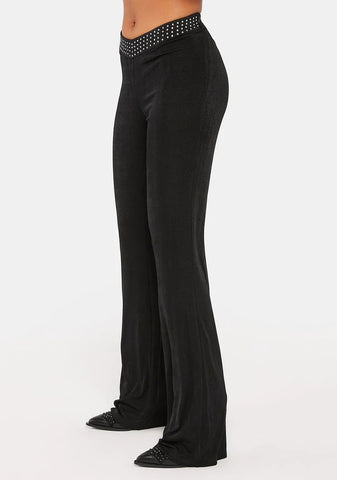 Crepe Hotfix Diamante Tarava Trousers