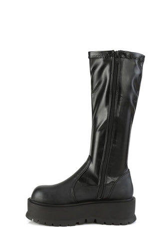 Slacker-200 Platform Knee High Boots