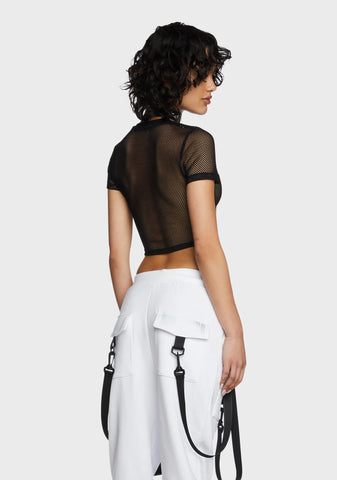 Bass Boomin' Fishnet Top