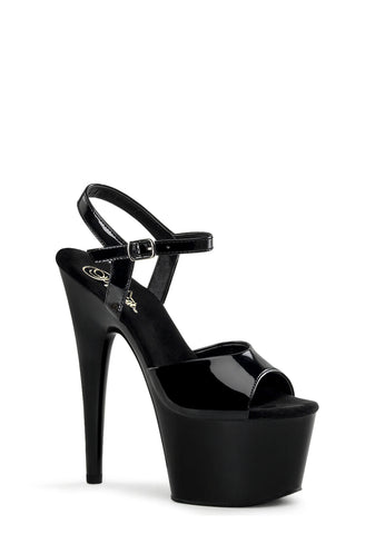 Adore-709 Platform Ankle Strap Sandals-Black