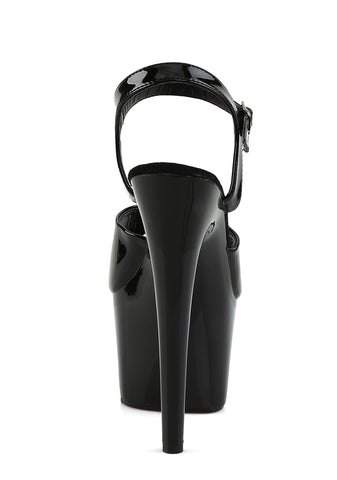 Adore-709 Platform Ankle Strap Sandals-Black