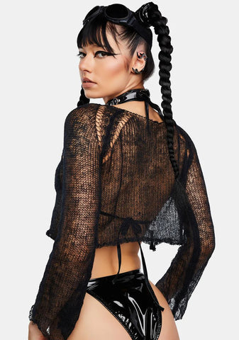 Off My Back Long Sleeve Crop Top