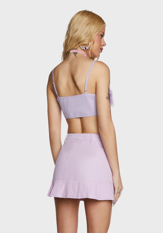 Lala La Fleur Boob Tube- Purple