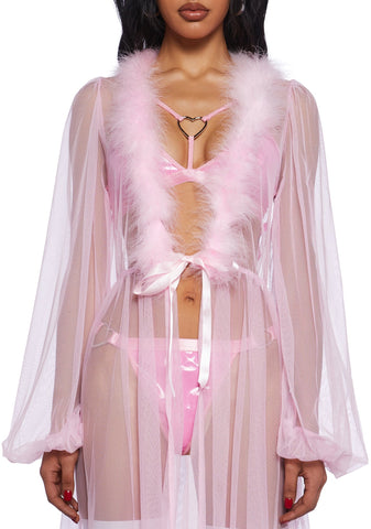 Sugar Coated Crush Marabou Robe