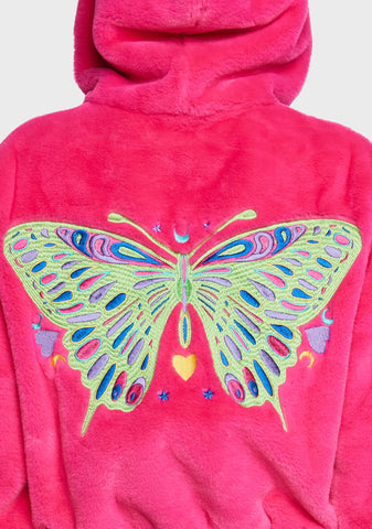 Monarch Mania Faux Fur Jacket