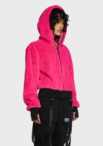 Monarch Mania Faux Fur Jacket