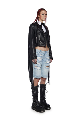 Hateful Ace Fringe Moto Jacket