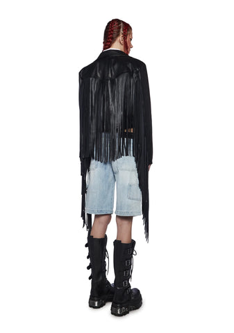 Hateful Ace Fringe Moto Jacket