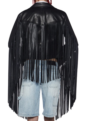 Hateful Ace Fringe Moto Jacket