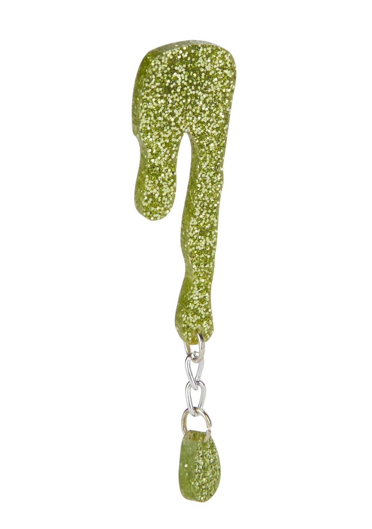 Green Glitter Slime Earrings