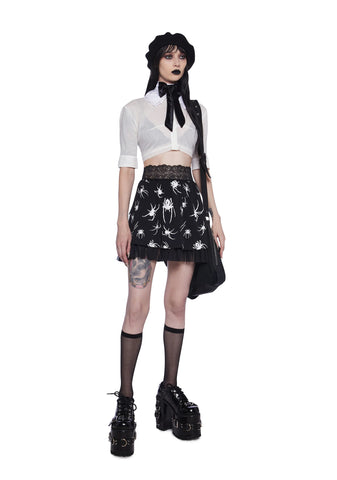 Web Of Sins Mini Skirt
