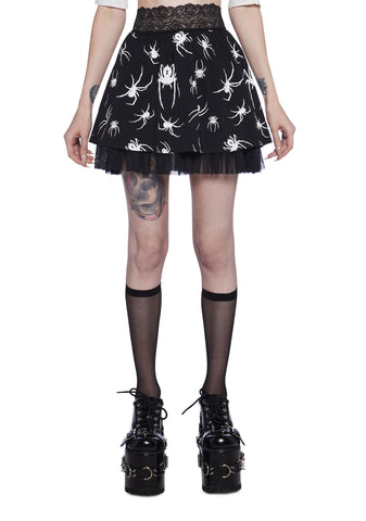 Web Of Sins Mini Skirt