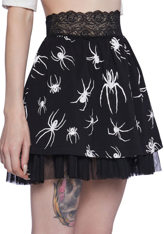 Web Of Sins Mini Skirt
