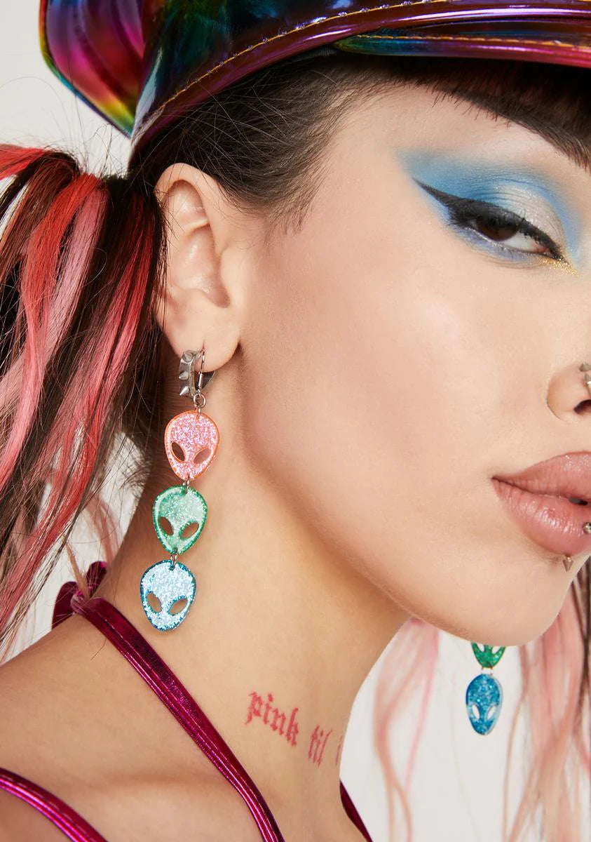 Otherworldly Sparkle Alien Earrings