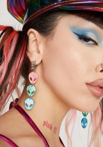 Otherworldly Sparkle Alien Earrings