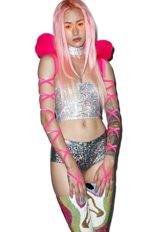 Brazen Body Ribbon Wrap - Pink