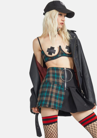 Saved By The Bell Plaid Mini Skirt