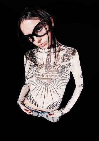 Lives For Sin Mesh Top