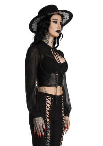 Dead Of Night Underboob Corset