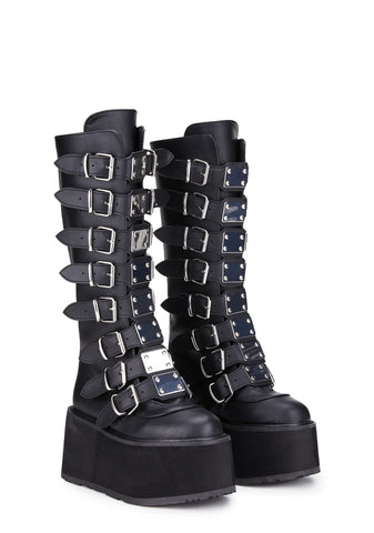 Damned-318 Platform Knee High Boots