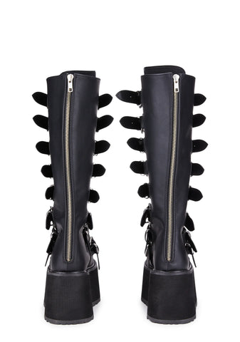 Damned-318 Platform Knee High Boots