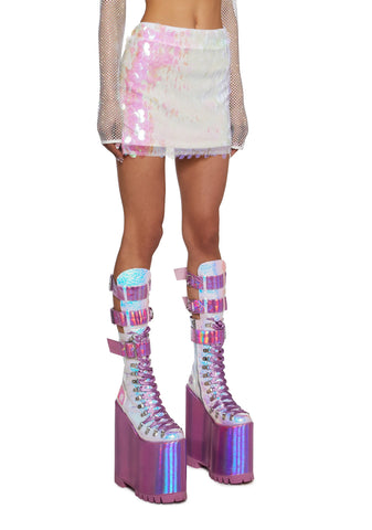 Sweet Bubble Blizzard Sequin Skirt