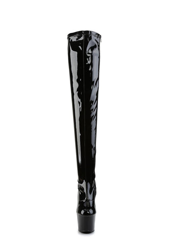 Adore-3000 Platform Thigh High Boots-Black