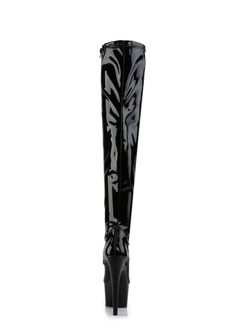 Adore-3000 Platform Thigh High Boots-Black